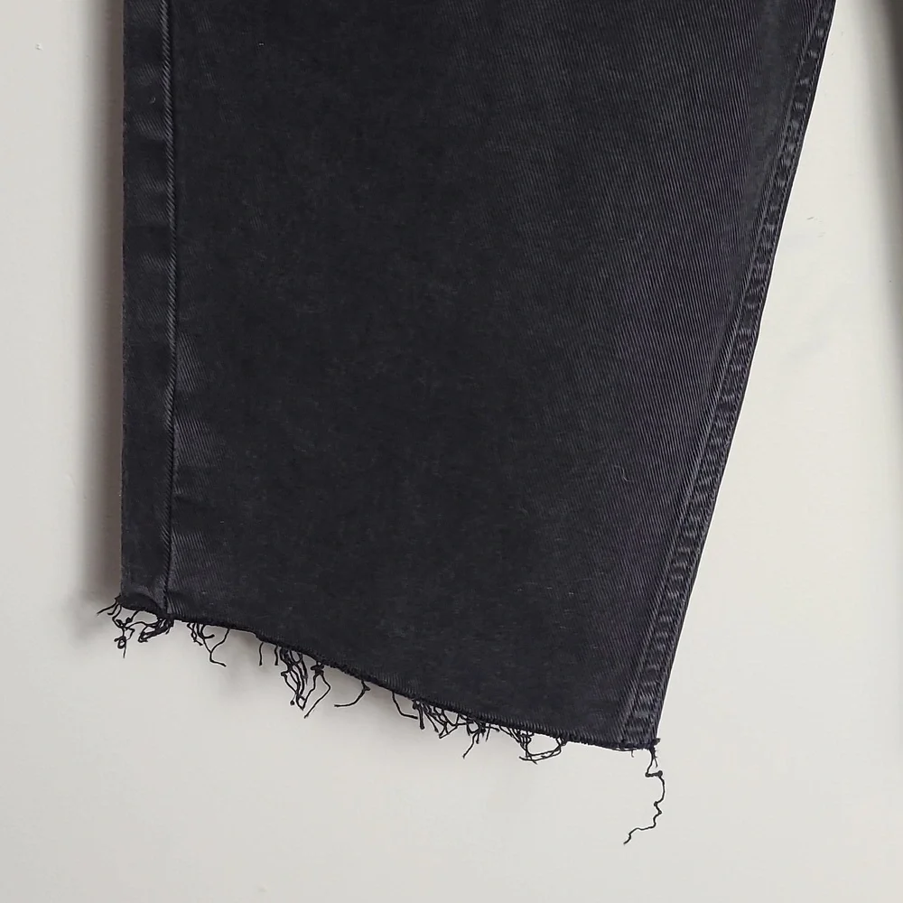 BA&SH NWT Brune Bermuda Blackstone Lady Long Shorts Demin Cotton Black Size 2